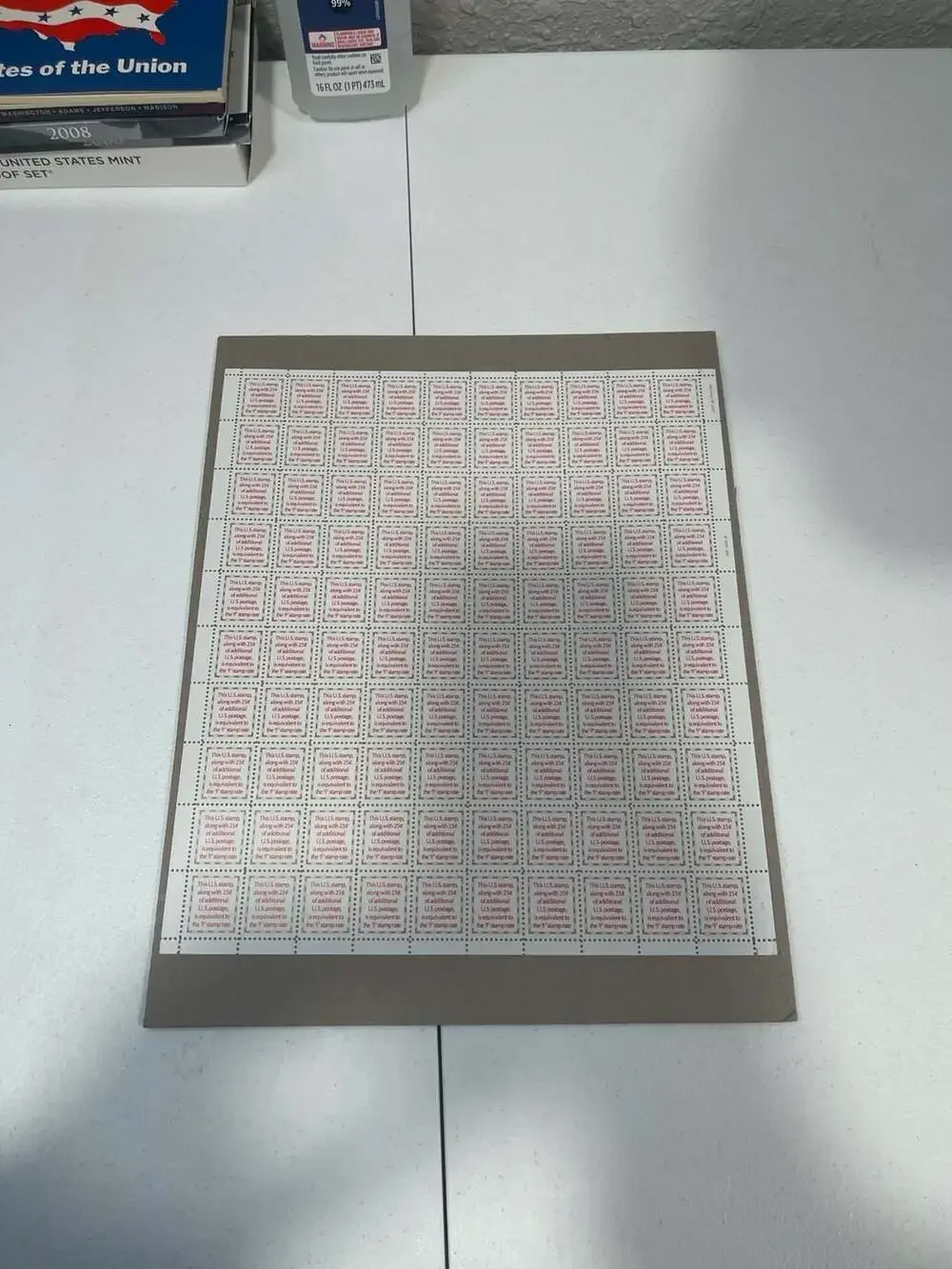 Full Sheet of 100 USPS 'F' Rate Make-Up Postage Stamps -‎ Vintage Philately